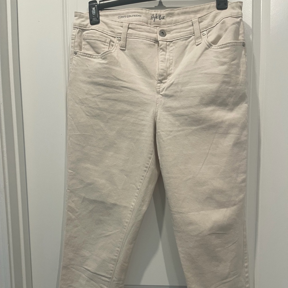Style & co Stylish Cream Women's Jeans